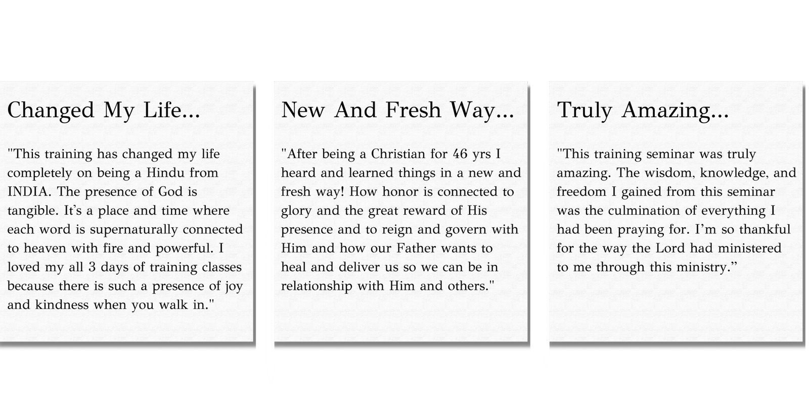 comments - ministry, training