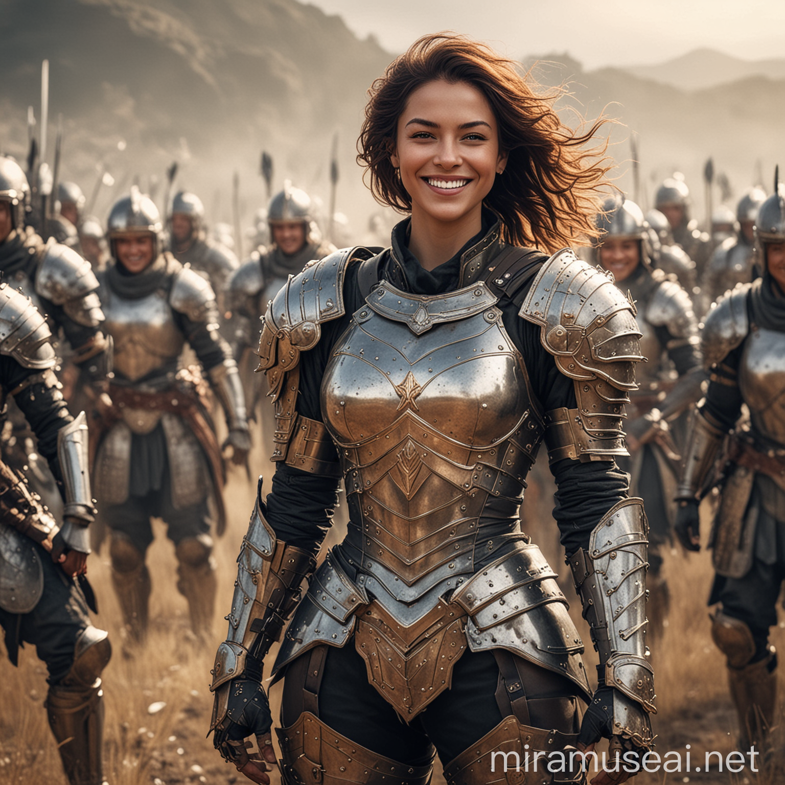 happy warrior woman